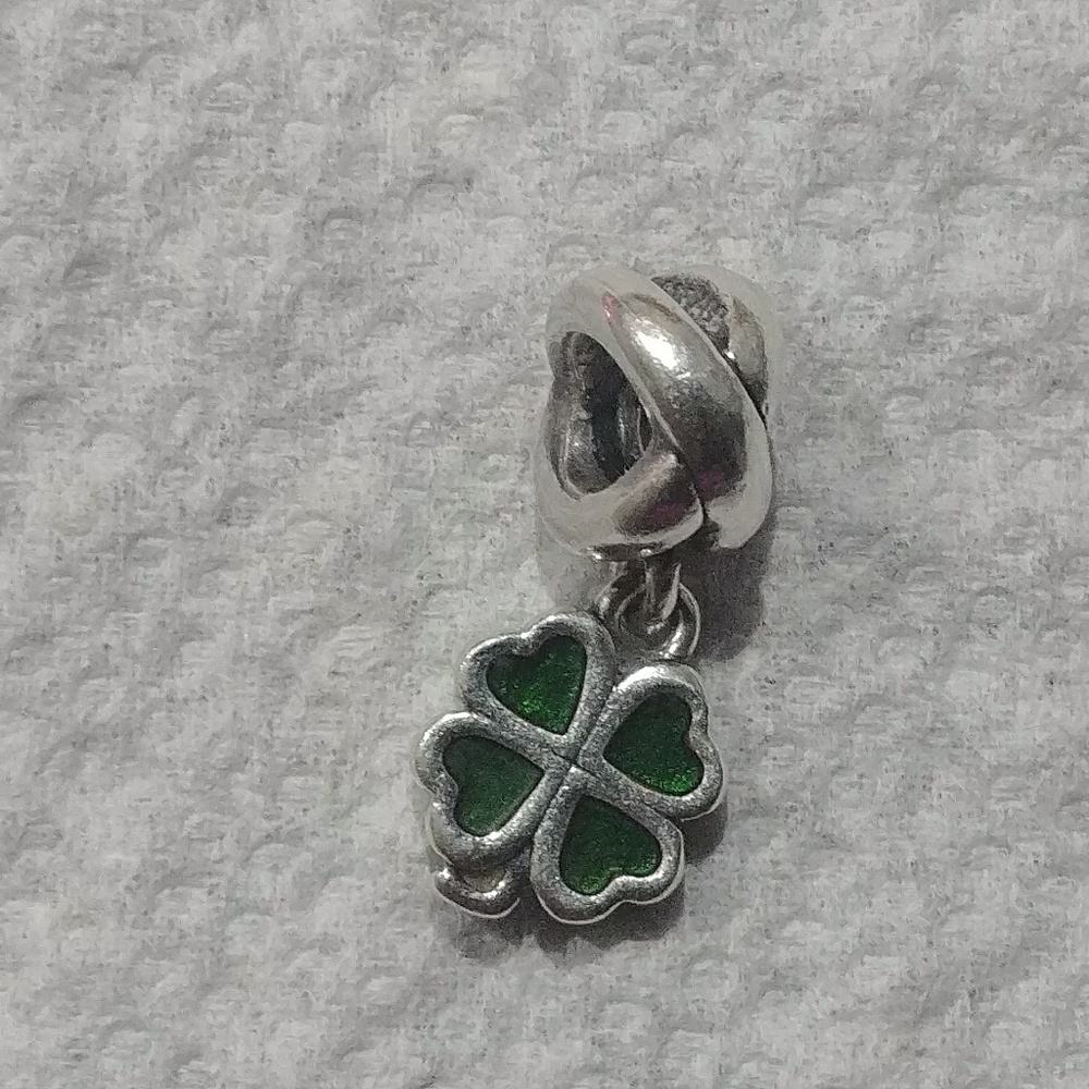 ***SOLD***Authentic Pandora four leaf clover charm